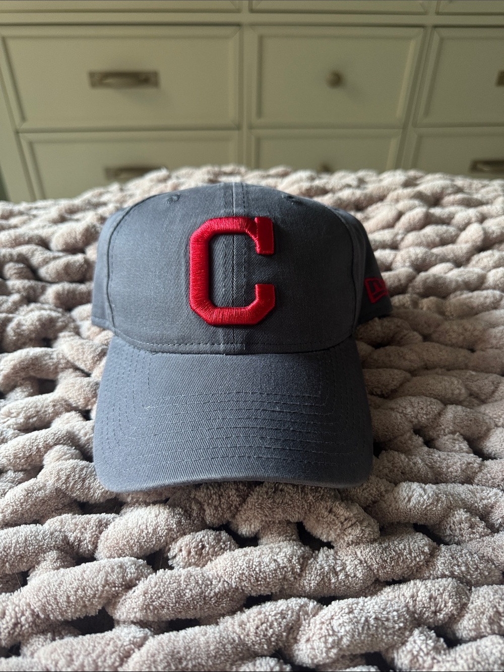 Cleveland Indians Baseball Cap with Red 'C' Embroidery